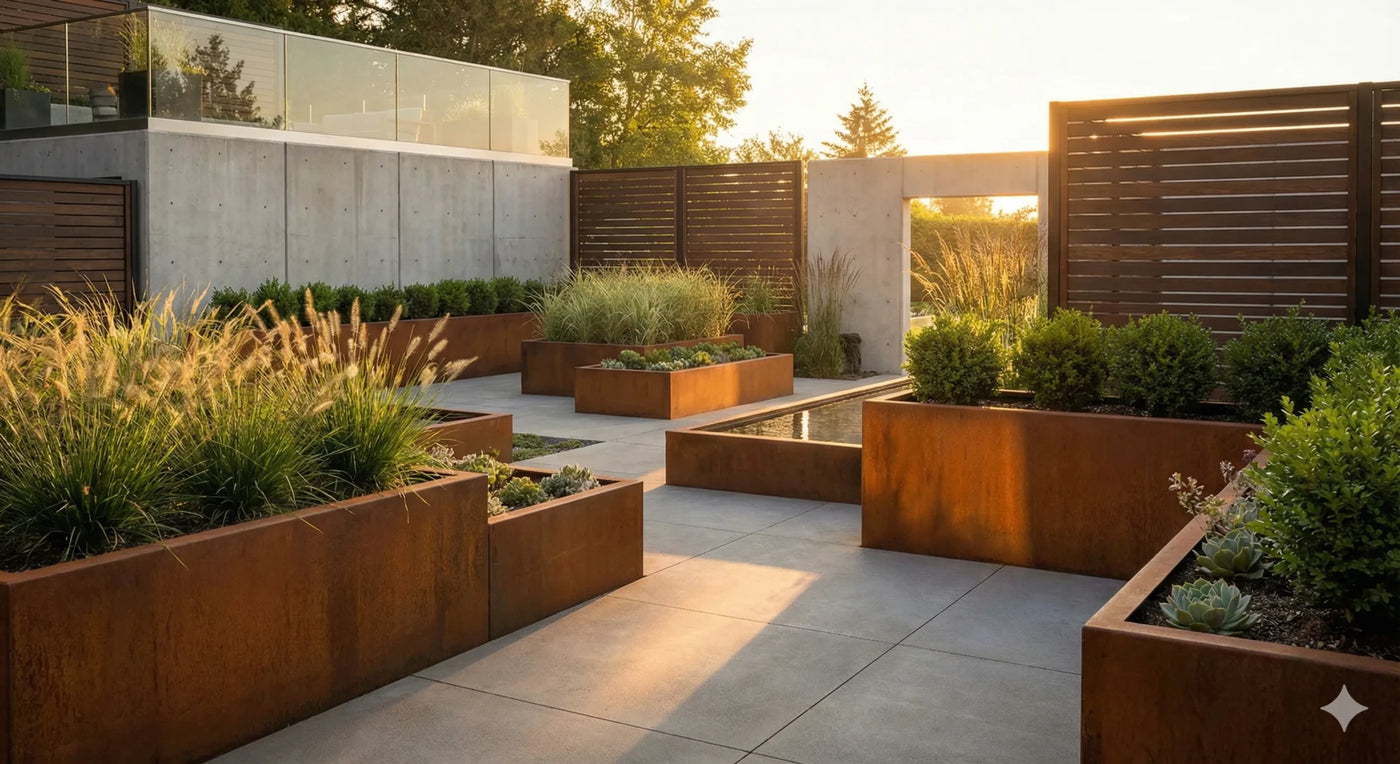 Corten Steel Premium Planters on Sale 50%